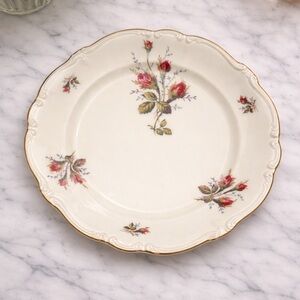 Vintage Rosenthal Pompadour Moss Rose Ivory Dinner plate